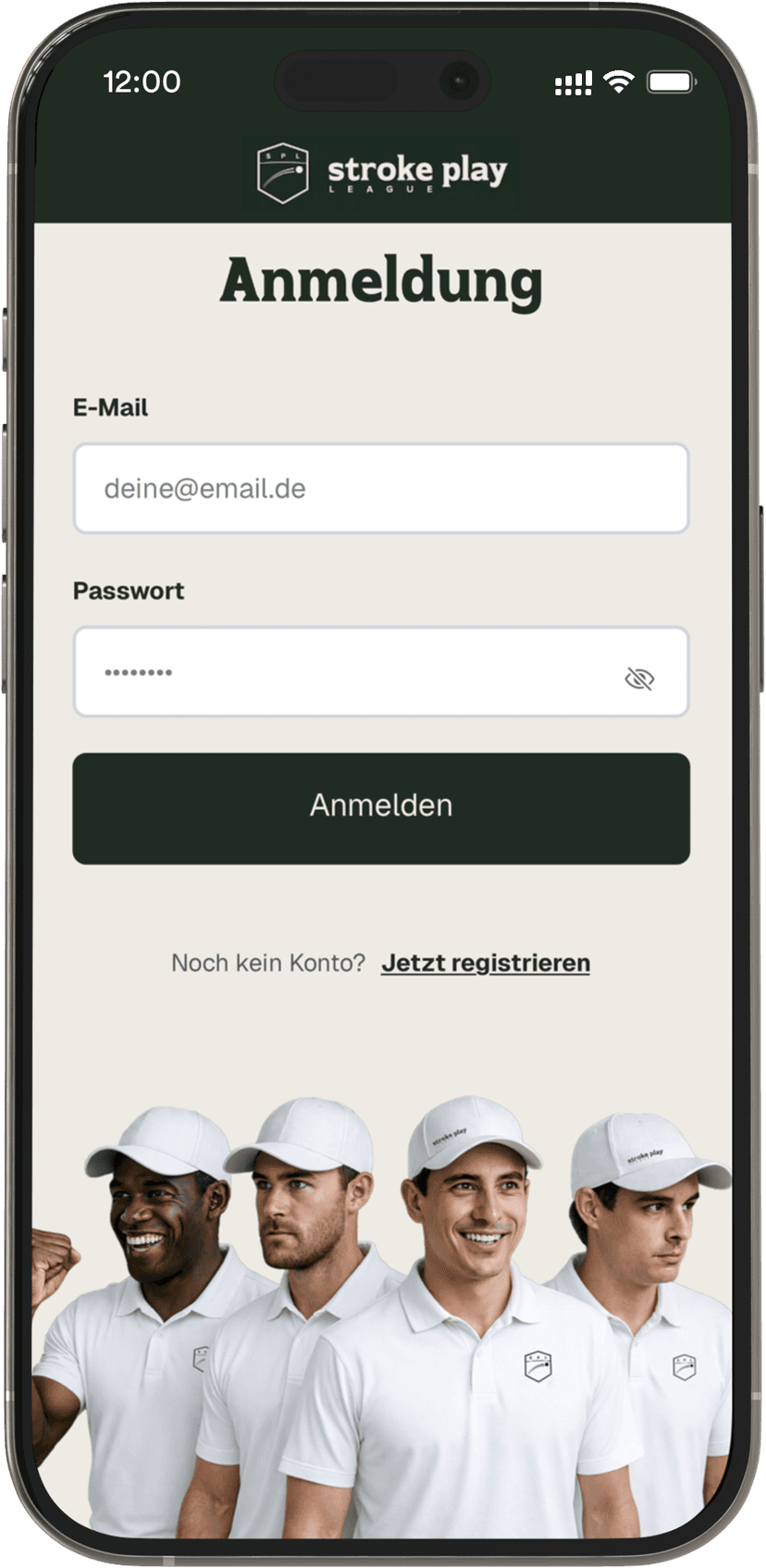 SPL App Anmeldescreen auf einem iPhone